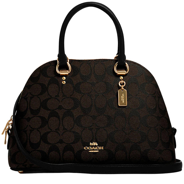 Coach Coach Signature Katy 2558 Satchel Bag In Brown Black 2023, Buy Coach  Online