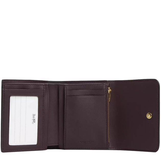 Coach trifold wallet in signature online canvas