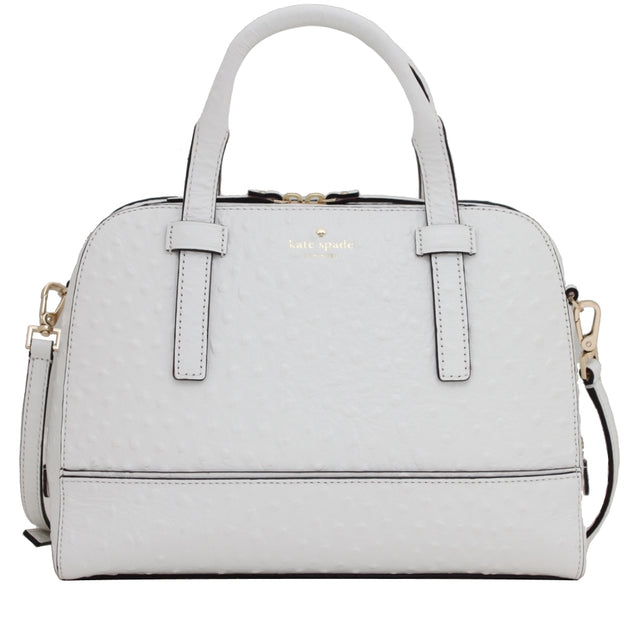 Kate Spade white popular ostrich handbag