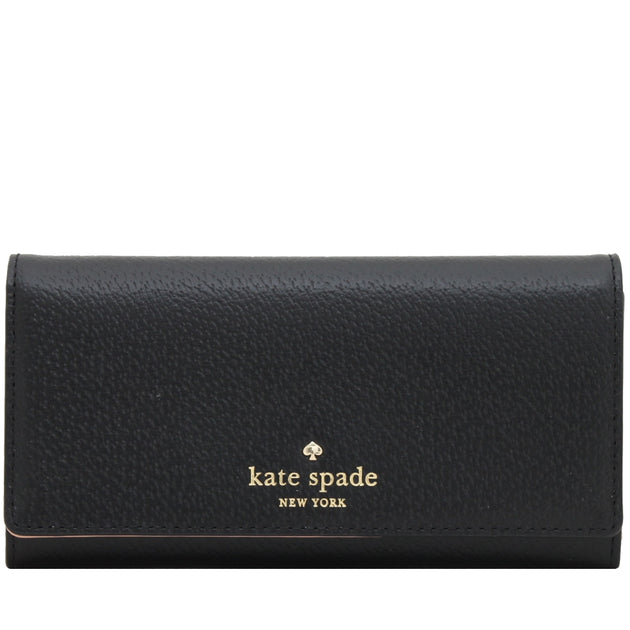 KATE SPADE Grand Street deals Lacey Colorblock Continental Wallet Black & Stone