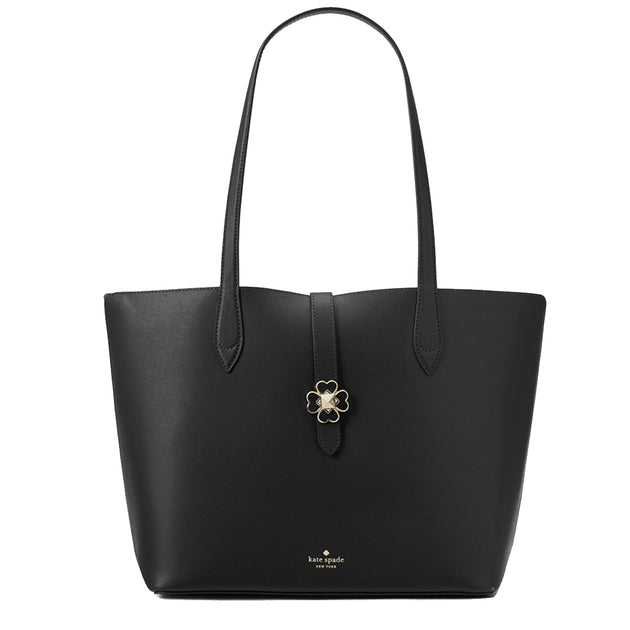 Kate Spade Kaci Tote Bag Medium Black in Smooth Calfskin Leather with  Gold-tone - US