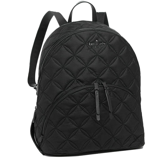 Kate Spade Karissa Nylon Quilted Large Backpack Bag in Black