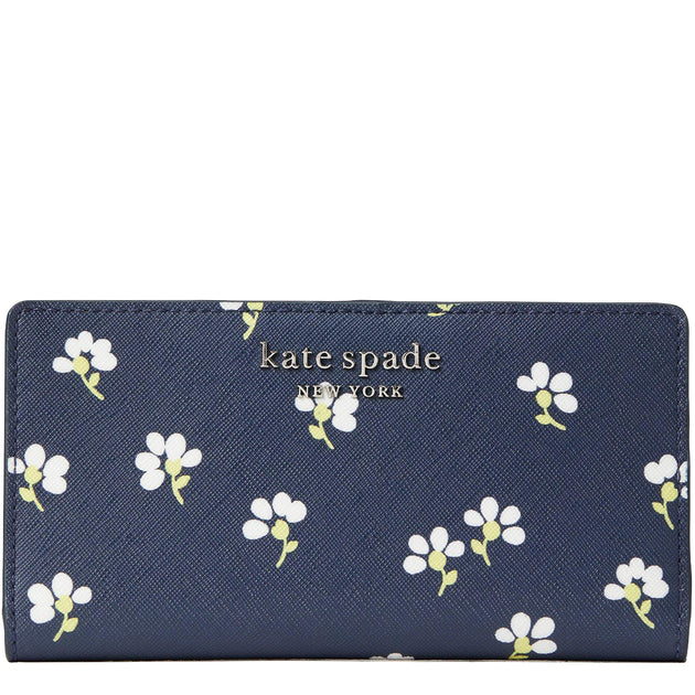 Kate Spade Cameron Daisy Toss Neda Zip Continental Wallet Nightcap