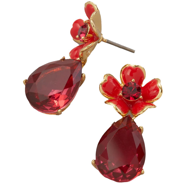 Kate spade flower hot sale drop earrings