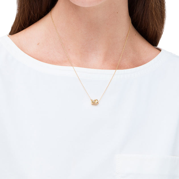 Gold on sale knot necklace