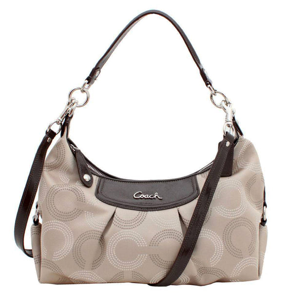 Coach best Pink Ashley Op Art Dotted Hobo