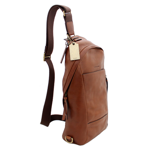 Coach Mens bleecker leather colorblock convertible sling pack