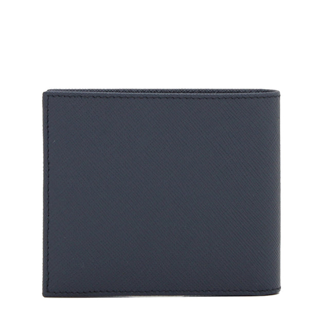 Prada Saffiano Leather Wallet, Men, Baltic Blue