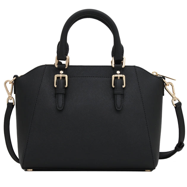 Michael kors ciara large saffiano leather satchel on sale black