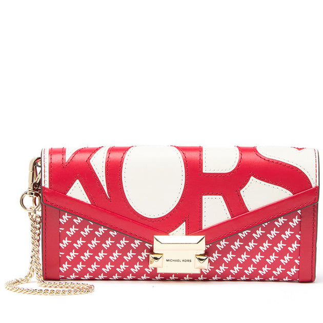 michael kors python chain wallets Embossed Leather Large Red Wallet -  Marwood VeneerMarwood Veneer