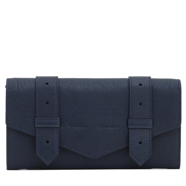 Proenza Schouler PS1 Continental Leather Wallet Navy Blue