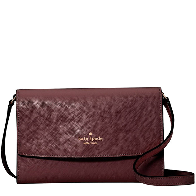 Kate Spade Perry Leather Crossbody Bag in Deep Berry k8709 PinkOrchard