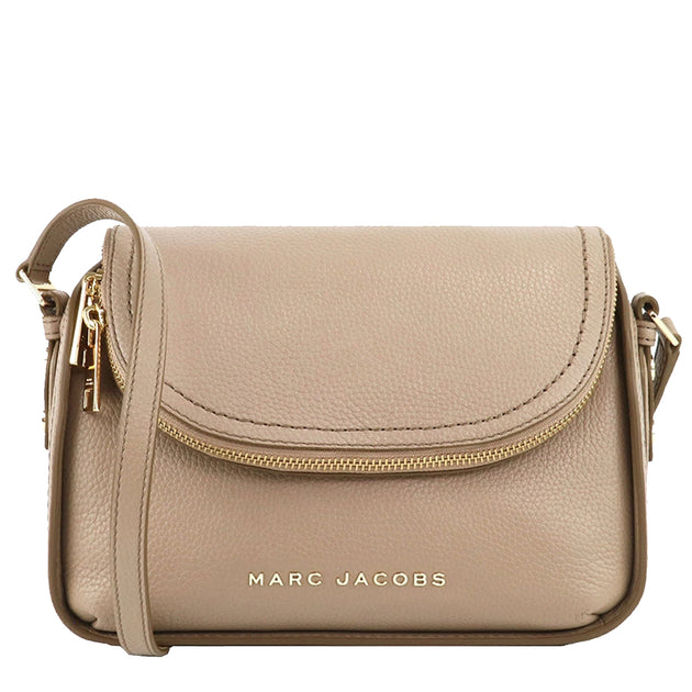 Marc Jacobs The Groove Leather Mini Messenger Bag in Greige