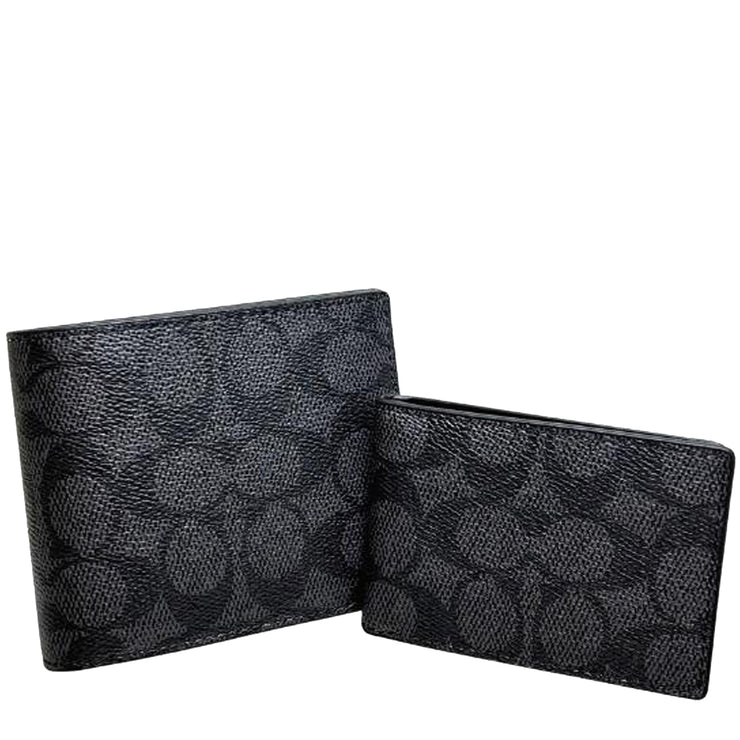 Buy Coach 3 In 1 Wallet In Signature Canvas in Charcoal/ Black CW380 Online in Singapore | PinkOrchard.com