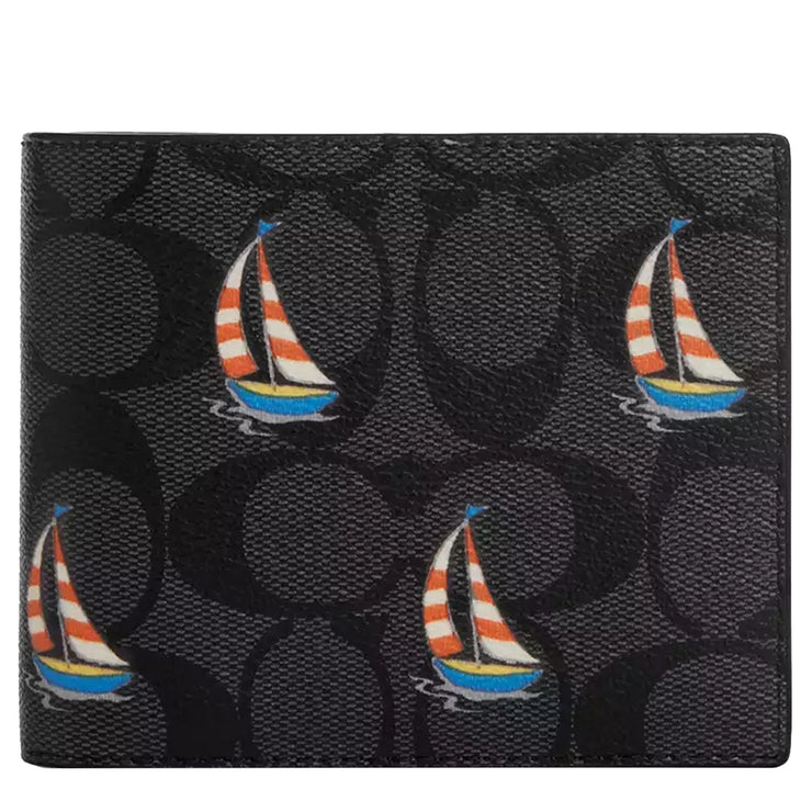 Buy Coach 3 In 1 Wallet In Signature Canvas With Sailboat Print in Charcoal Multi CU121 Online in Singapore | PinkOrchard.com