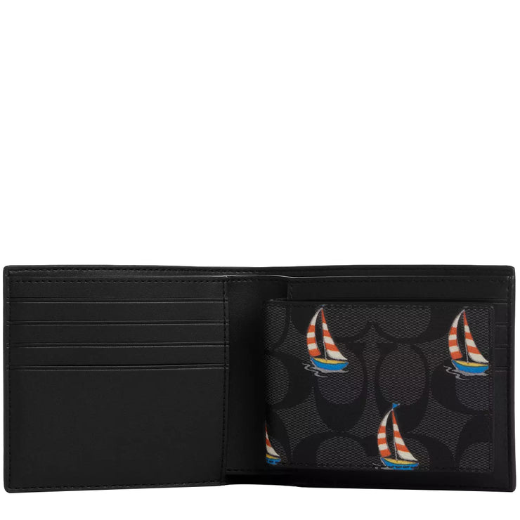 Buy Coach 3 In 1 Wallet In Signature Canvas With Sailboat Print in Charcoal Multi CU121 Online in Singapore | PinkOrchard.com