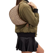 Buy Coach Aria Shoulder Bag In Signature Jacquard in Khaki/ Saddle Multi CO997 Online in Singapore | PinkOrchard.com