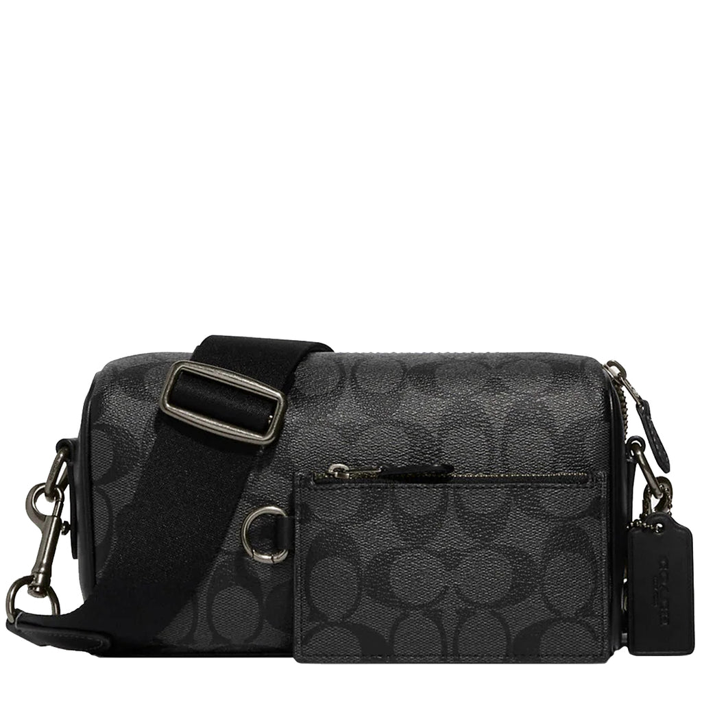 Coach Messenger in Signature Canvas Soft Tabby Charcoal/Black in