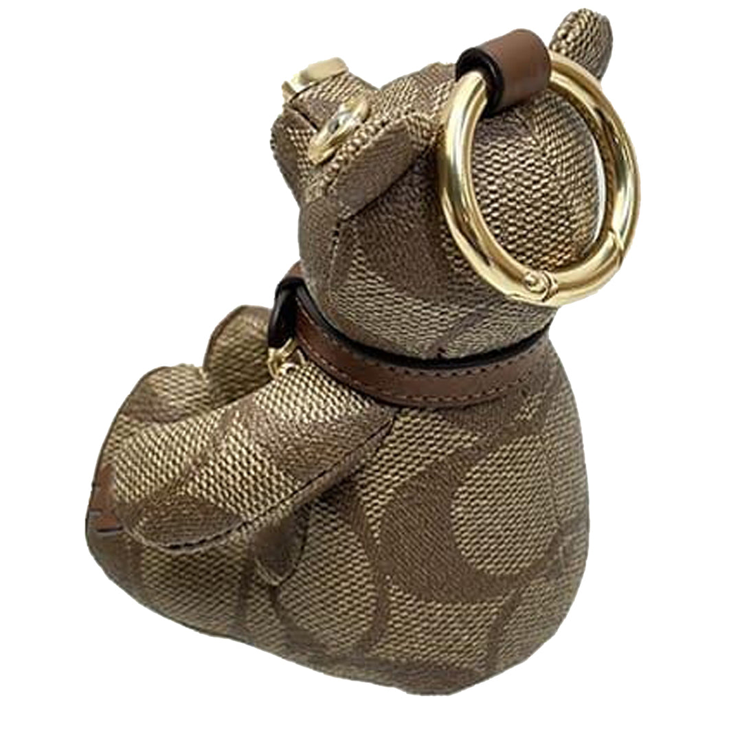 Coach bear bag charm in signature canvas 2024