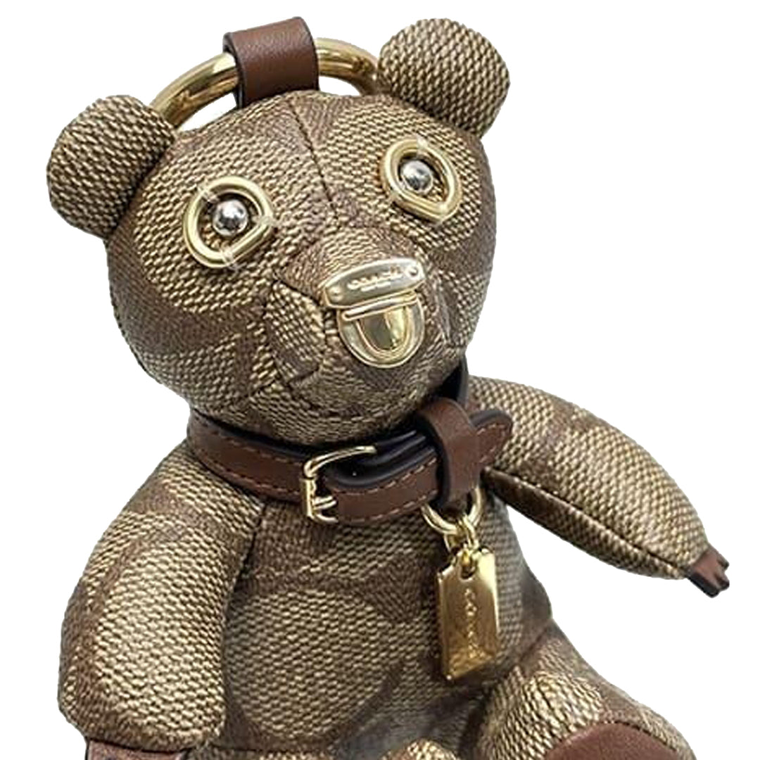 Coach Bear Bag Charm In Signature Canvas good CI012