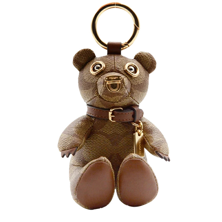 Buy Coach Bear Bag Charm In Signature Canvas in Khaki/ Saddle CI012 Online in Singapore | PinkOrchard.com