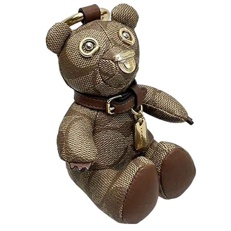 Buy Coach Bear Bag Charm In Signature Canvas in Khaki/ Saddle CI012 Online in Singapore | PinkOrchard.com