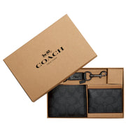 Buy Coach Boxed 3 In 1 Wallet Gift Set In Signature Canvas in Charcoal/ Black CW344 Online in Singapore | PinkOrchard.com