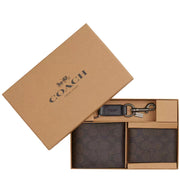 Buy Coach Boxed 3 In 1 Wallet Gift Set In Signature Canvas in Walnut/ Black CW344 Online in Singapore | PinkOrchard.com