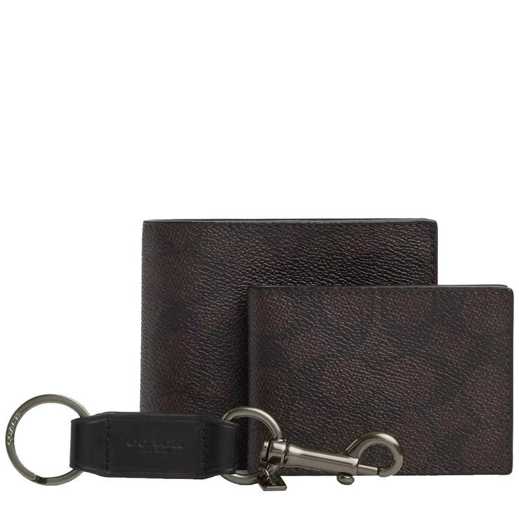 Buy Coach Boxed 3 In 1 Wallet Gift Set In Signature Canvas in Walnut/ Black CW344 Online in Singapore | PinkOrchard.com