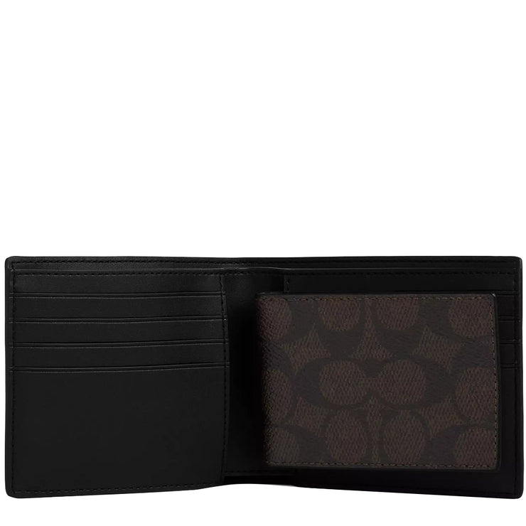 Buy Coach Boxed 3 In 1 Wallet Gift Set In Signature Canvas in Walnut/ Black CW344 Online in Singapore | PinkOrchard.com