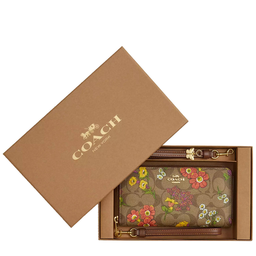 Coach Canvas hotsell Signature Khaki/ Multi Flower Jewerly Box - New