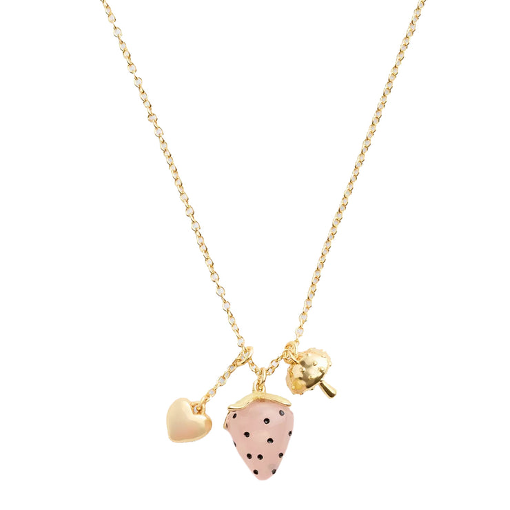 Buy Coach X Observed By Us Strawberry Charm Pendant Necklace in Gold/ Multi CV262 Online in Singapore | PinkOrchard.com