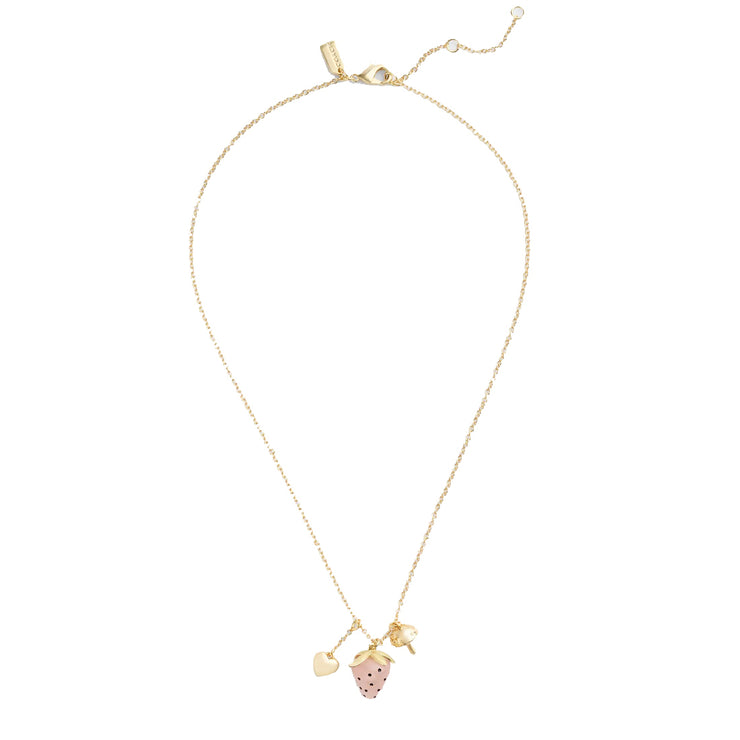 Buy Coach X Observed By Us Strawberry Charm Pendant Necklace in Gold/ Multi CV262 Online in Singapore | PinkOrchard.com