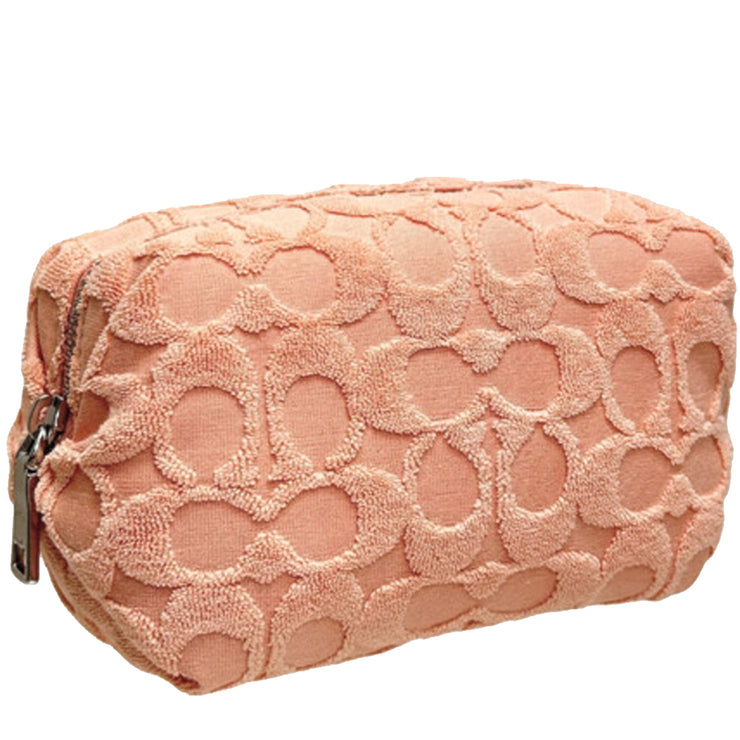 Buy Coach Cosmetic Case In Signature Terry in Faded Blush CU178 Online in Singapore | PinkOrchard.com