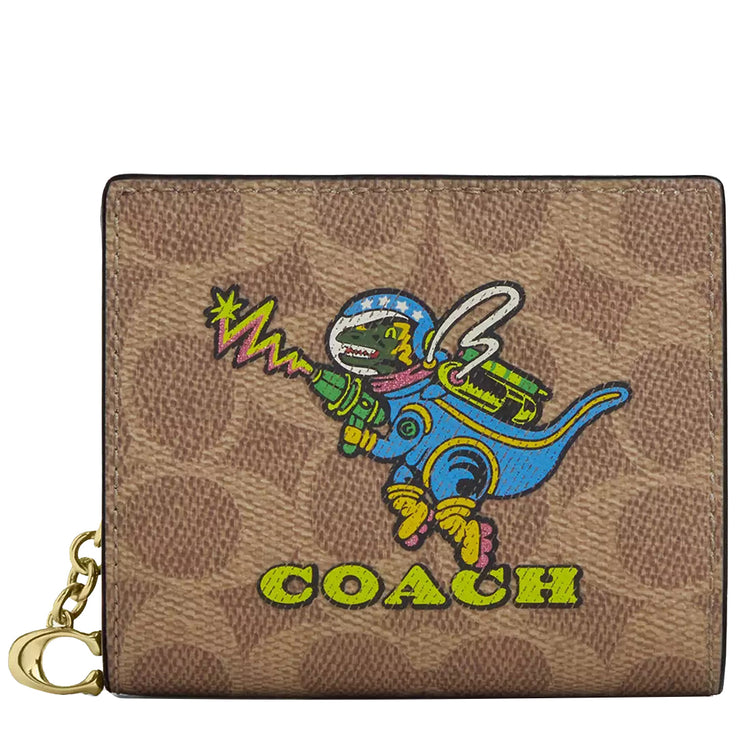 Buy Coach Cosmic Coach Snap Wallet In Signature Canvas With Rexy Print in Tan/ Multi CW463 Online in Singapore | PinkOrchard.com