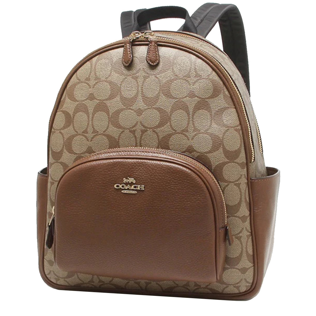 Coach Court Backpack Bag In Signature Canvas in Khaki/ Saddle 2 5671 ...