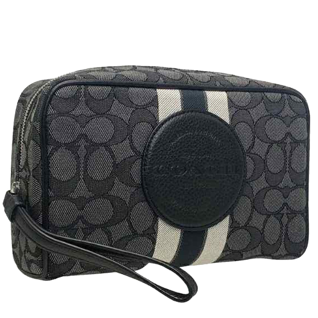 Dempsey Boxy store Cosmetic Case 20 In Stripe and Coach Patch