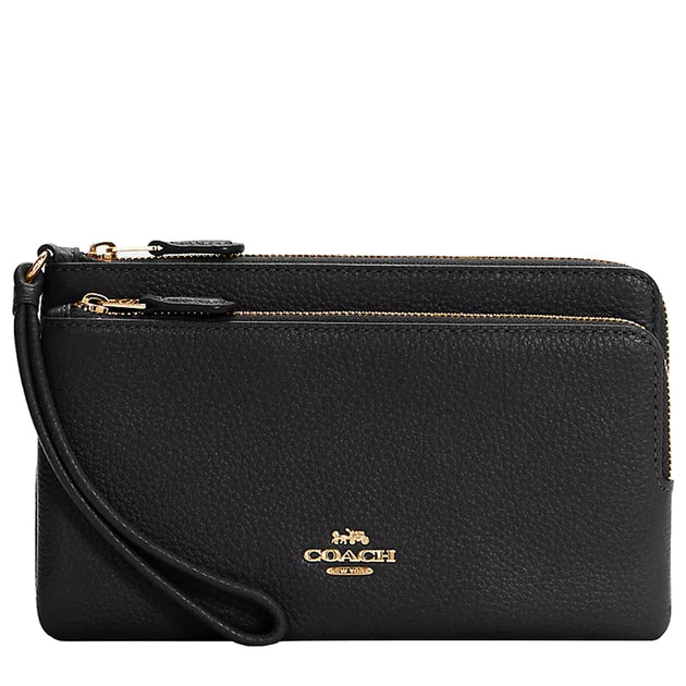 Buy Coach Double Zip Wallet in Black C5610 Online in Singapore ...