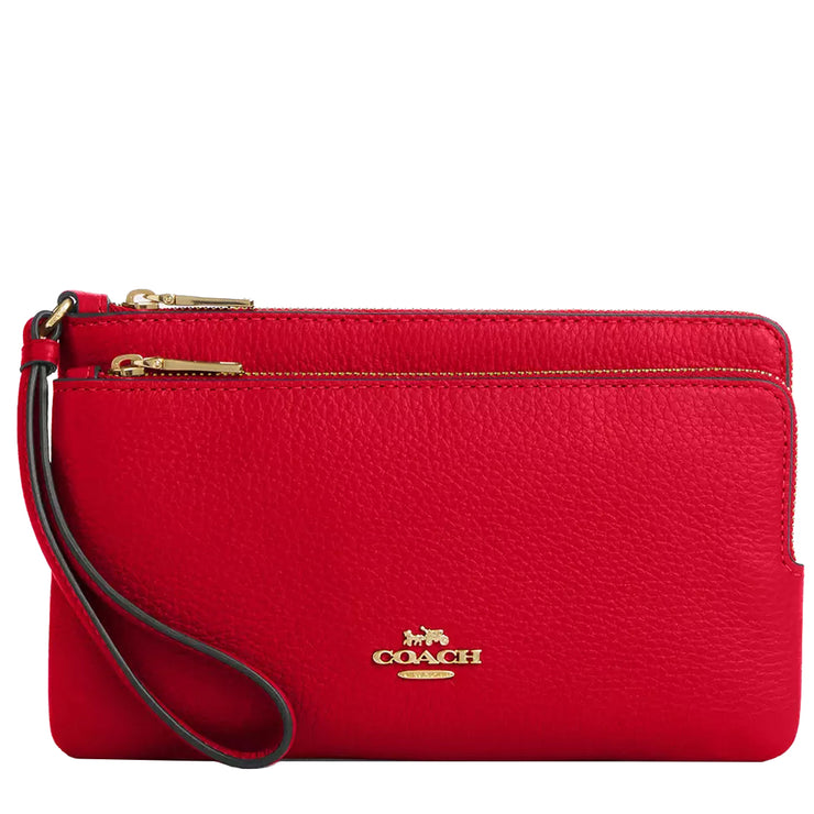 Buy Coach Double Zip Wallet in Bold Red CU919 Online in Singapore | PinkOrchard.com