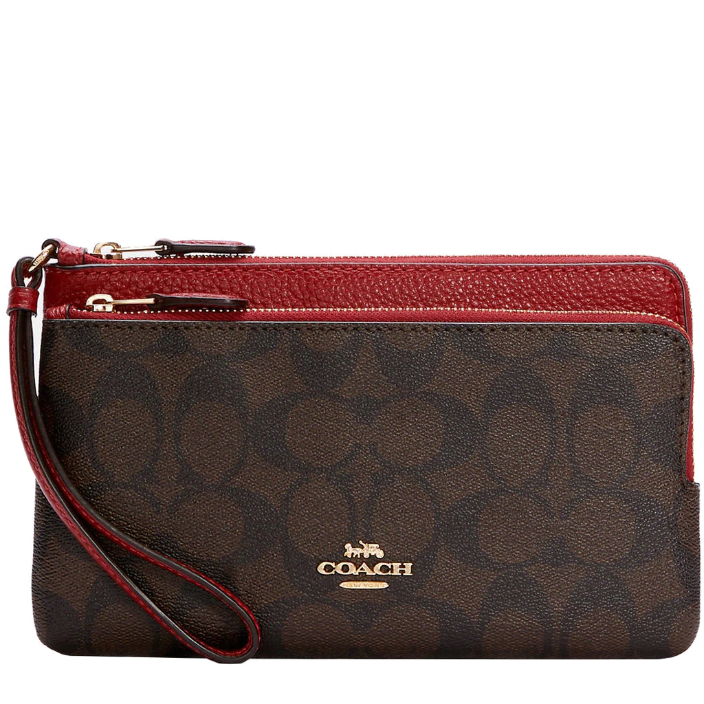 Coach double sale wristlet