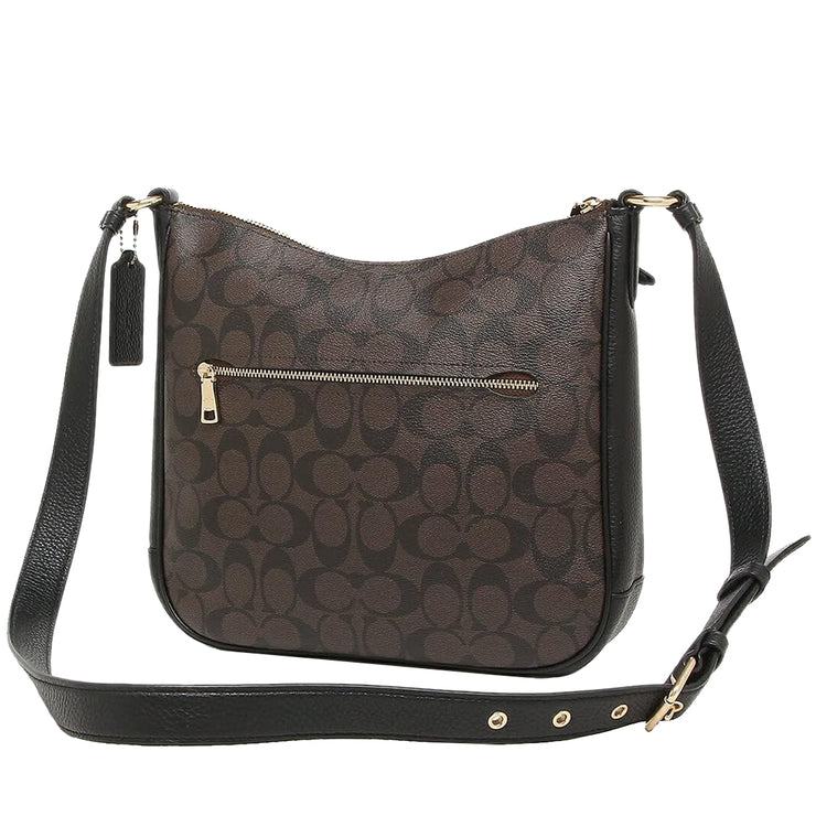 Buy Coach Ellie File Bag In Signature Canvas in Brown Black CU959 Online in Singapore | PinkOrchard.com