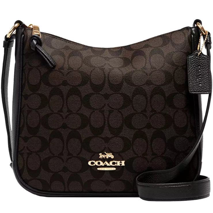 Buy Coach Ellie File Bag In Signature Canvas in Brown Black CU959 Online in Singapore | PinkOrchard.com