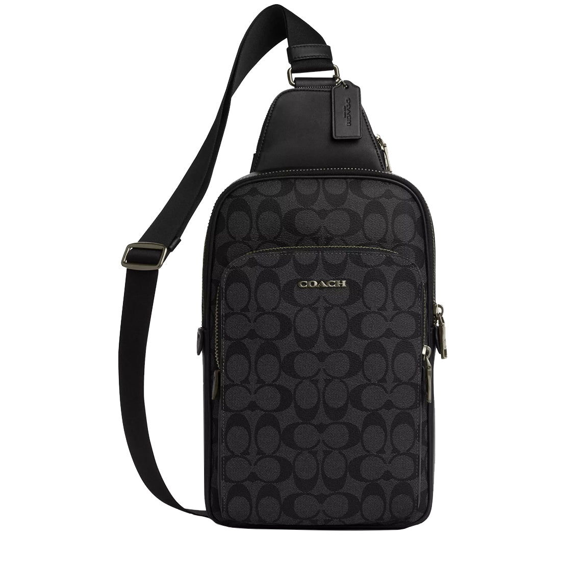 Buy Coach Ethan Pack Bag In Signature Canvas in Black/Black CO910 ...