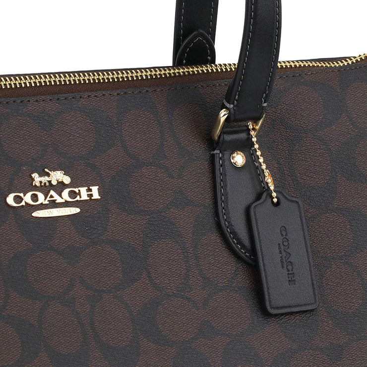 Buy Coach Gallery Tote Bag in Signature Canvas in Brown Black CS187 Online in Singapore | PinkOrchard.com