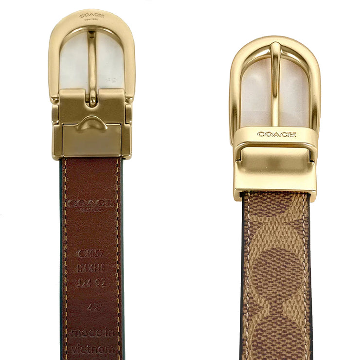 Buy Coach Harness Buckle Cut To Size Reversible Belt, 25 Mm in Tan/ Brown CX057 Online in Singapore | PinkOrchard.com