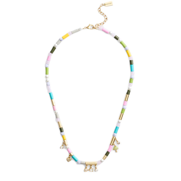 Buy Coach Heart Multi Charm Beaded Necklace in Gold/ Multi CV264 Online in Singapore | PinkOrchard.com