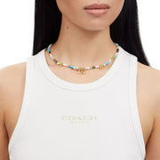 Buy Coach Heart Multi Charm Beaded Necklace in Gold/ Multi CV264 Online in Singapore | PinkOrchard.com