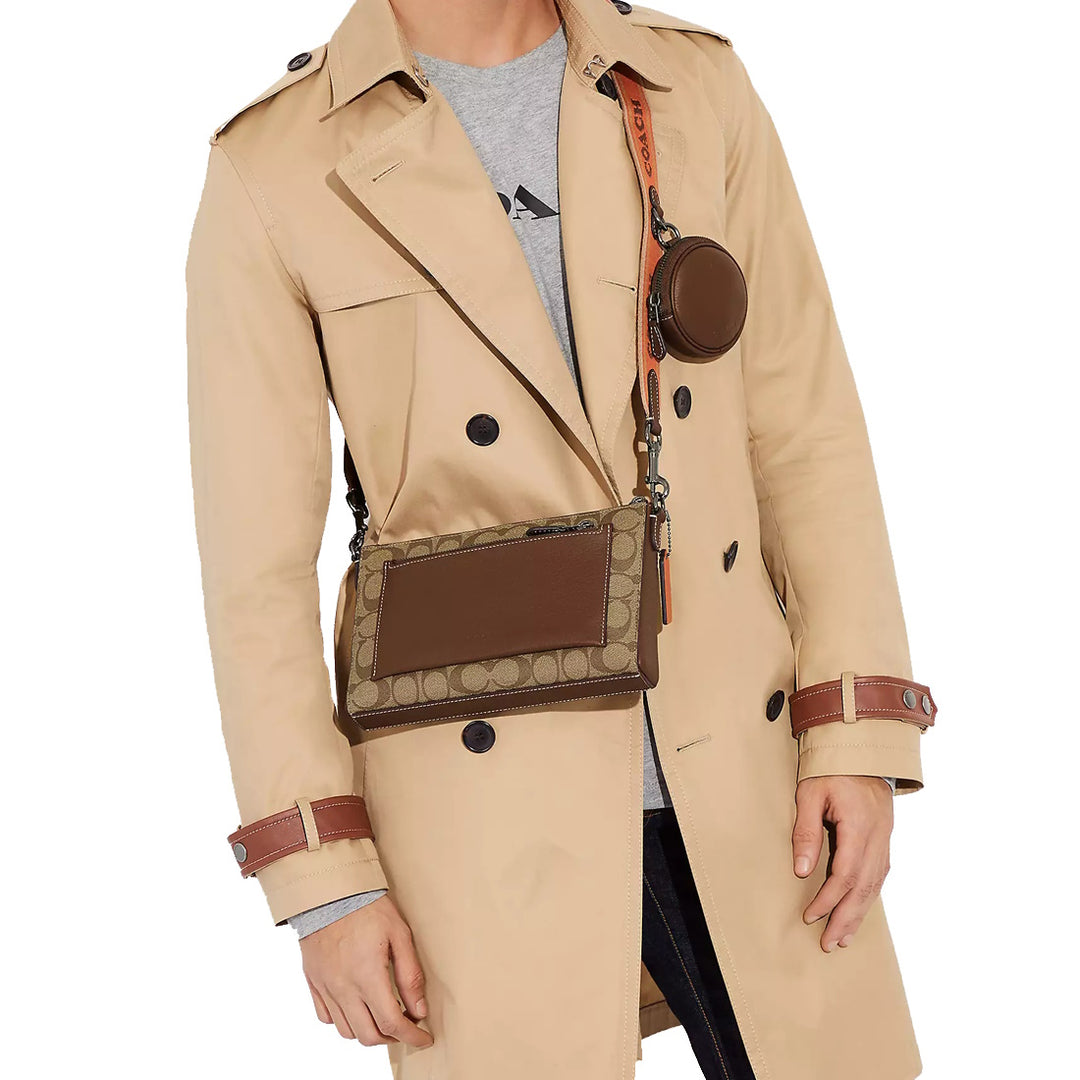 Buy Coach Holden Crossbody Bag In Colorblock Signature Canvas in Khaki Saddle Multi CG997 Online in Singapore PinkOrchard