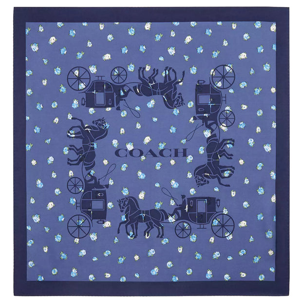 Buy Coach Horse And Carriage Tea Rose Print Silk Bandana Scarf  in True Navy C0007 Online in Singapore | PinkOrchard.com