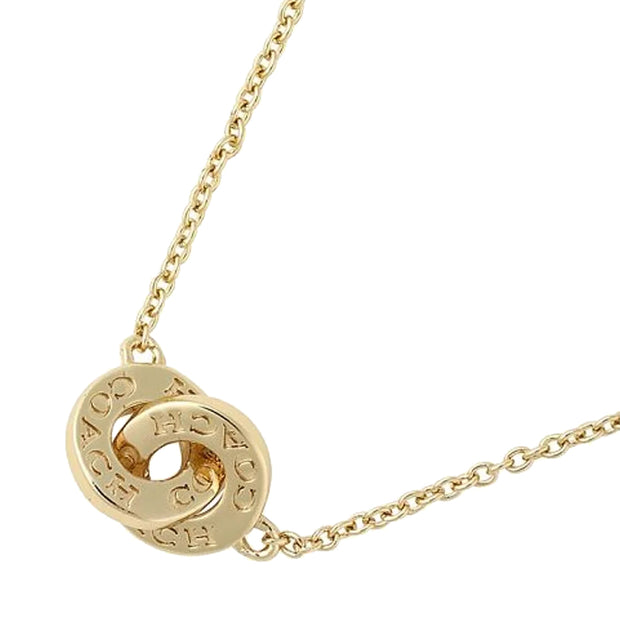 Buy Coach Interlocking Open Circle Pendant Necklace in Gold 91441 Online in Singapore | PinkOrchard.com